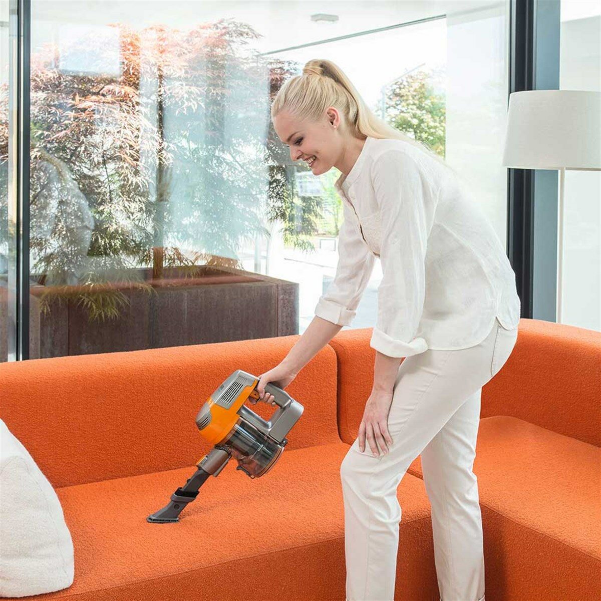 Thomas Quick Stick Family 18 V Şarjlı Dikey Süpürge, Turuncu - Görsel 2