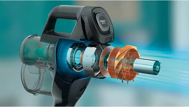 PowerBlade motor, yüksek hava hızı için geliştirilmiştir